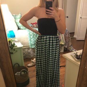 Geometric print maxi dress